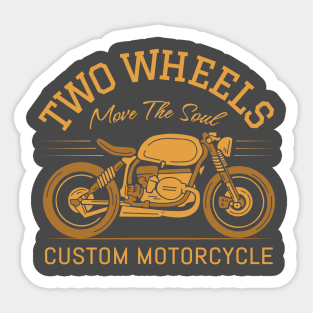 Two wheels motorcycle retro design Sticker